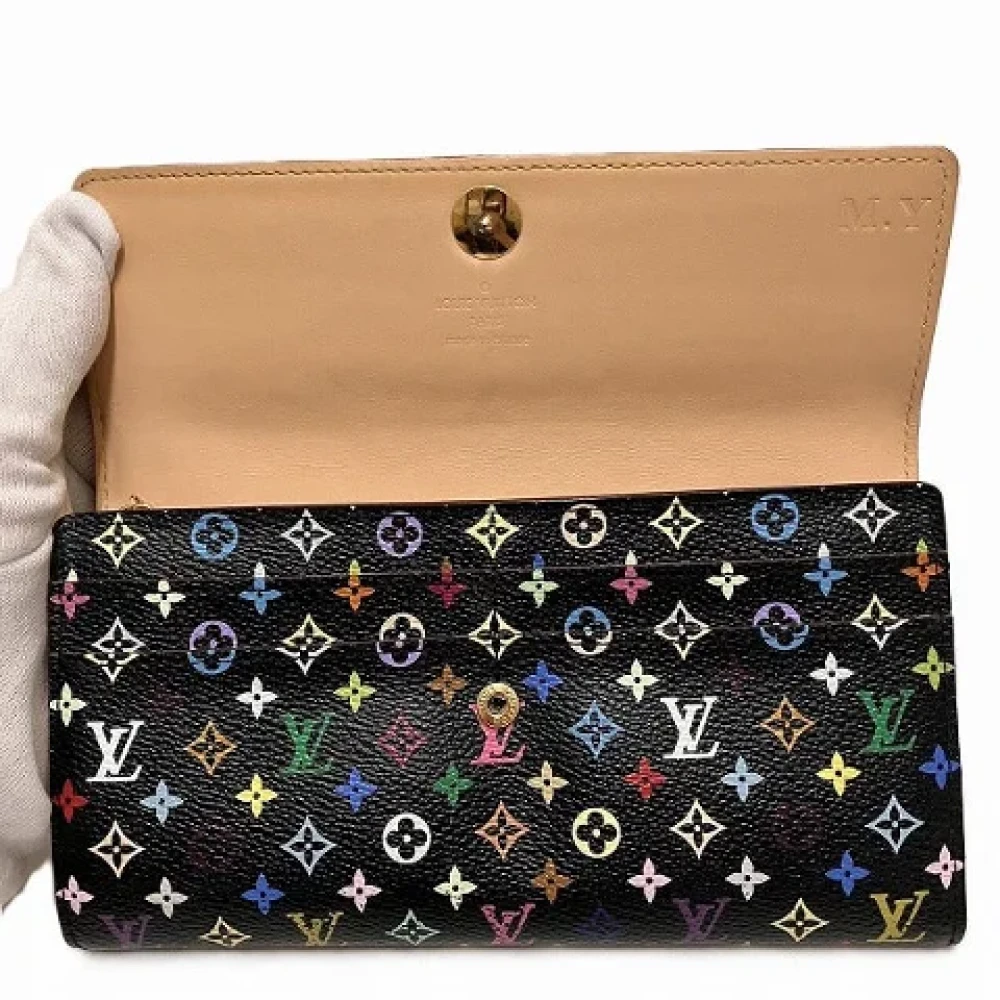 Louis Vuitton Vintage Pre-owned Canvas wallets Black Dames