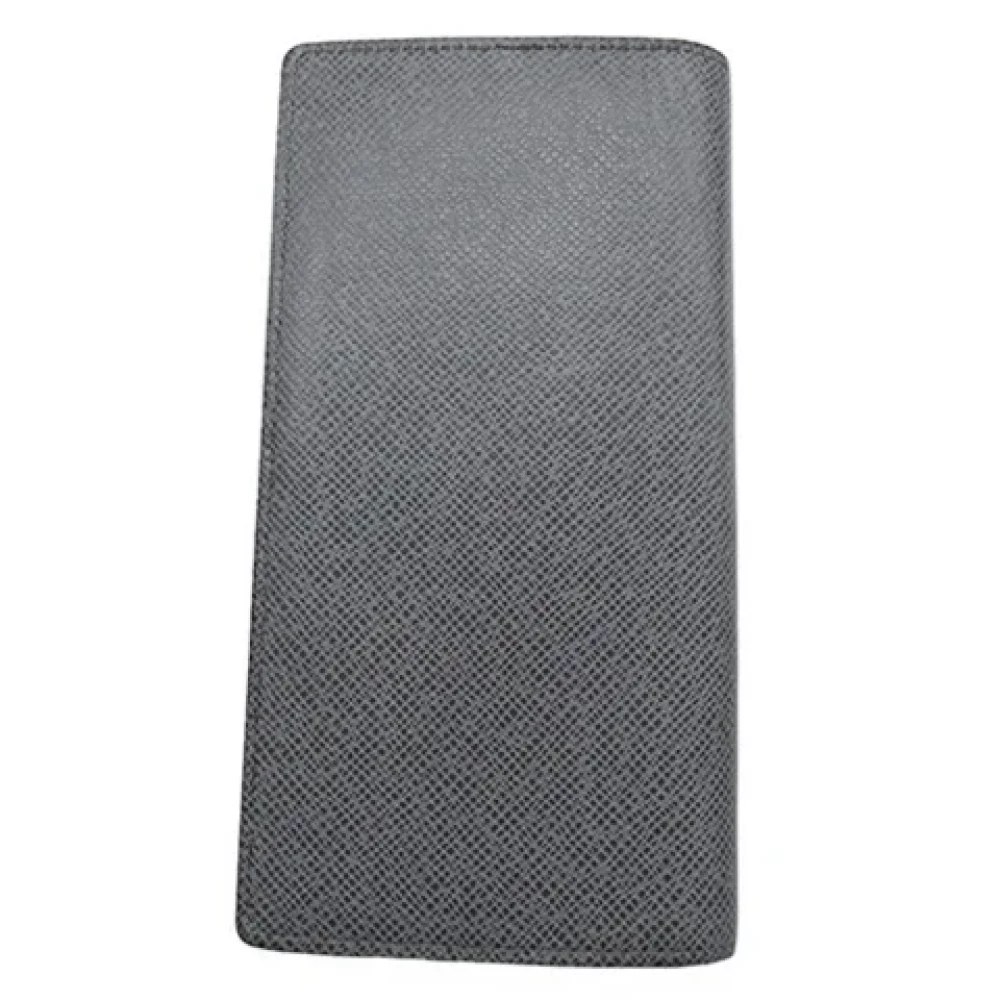 Louis Vuitton Vintage Pre-owned Leather wallets Gray Heren