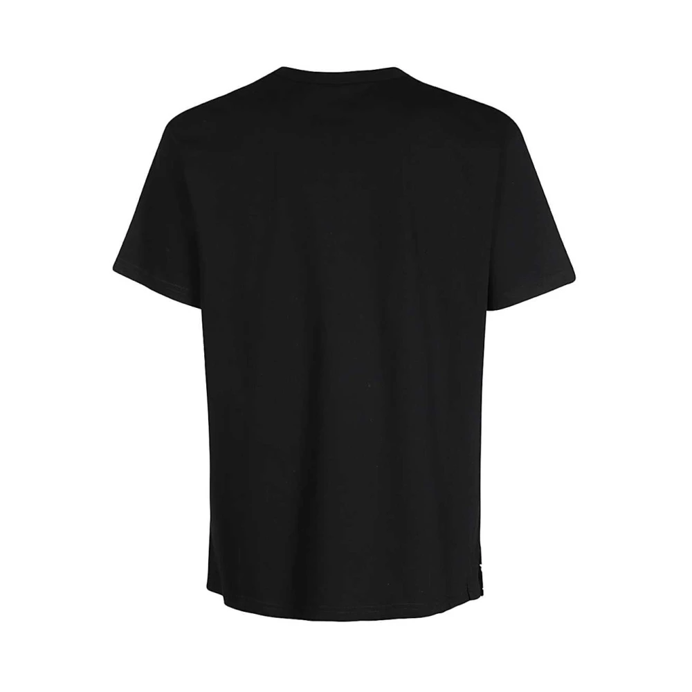alexander mcqueen Maxi Print Katoenen Crew-Neck T-Shirt Black Heren