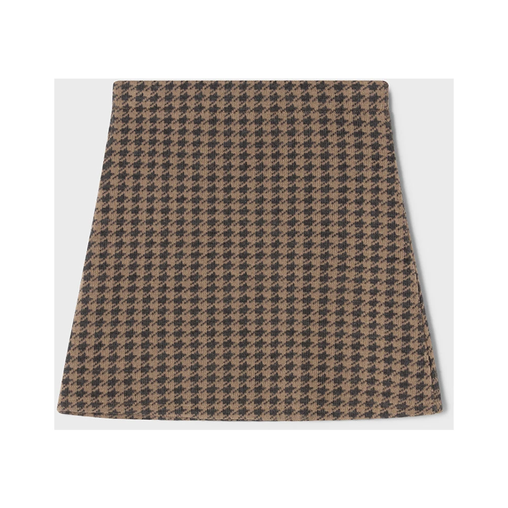 Busnel Dogtooth Jacquard Wollen Rok Multicolor Dames