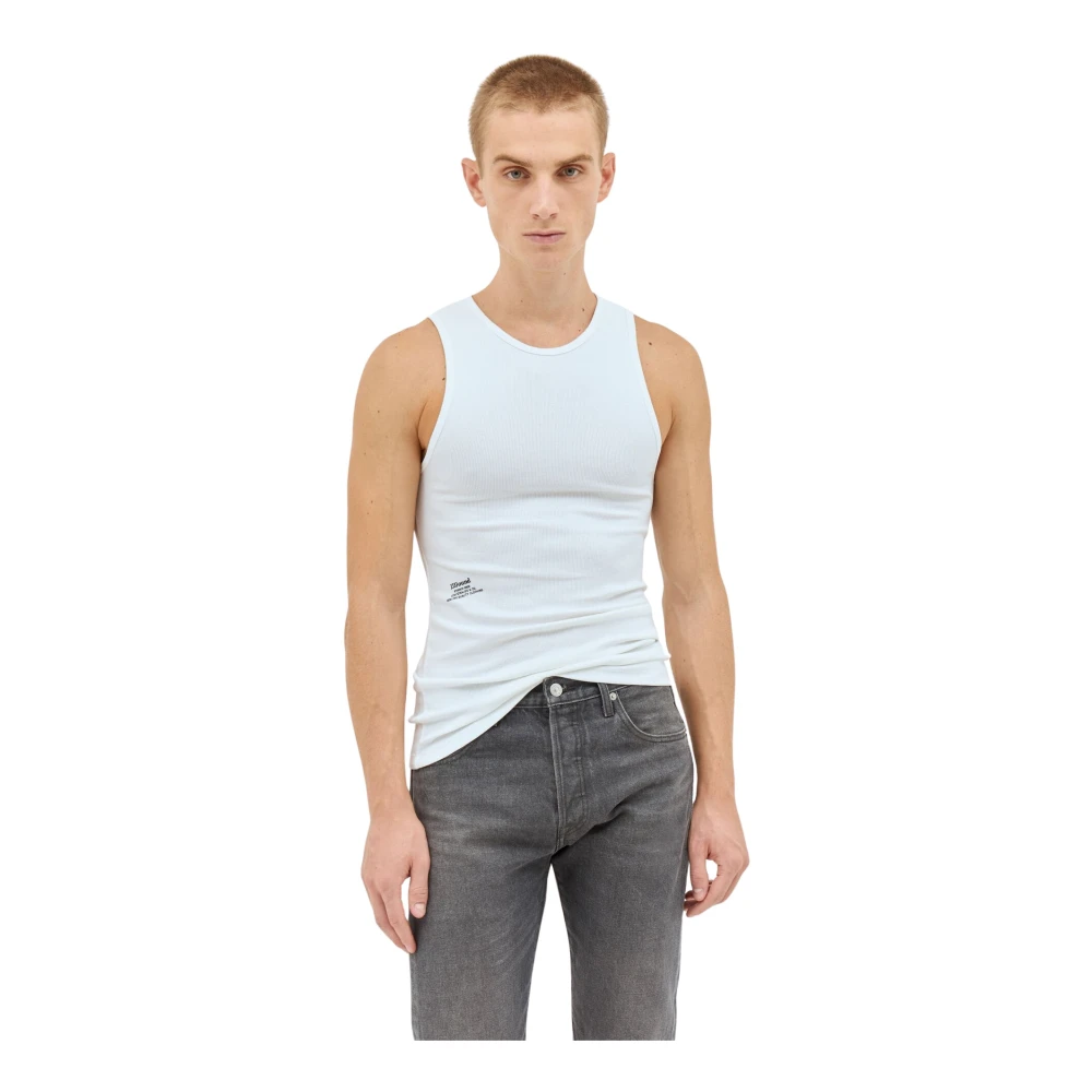 Levi's Geribbelde tanktop White Heren