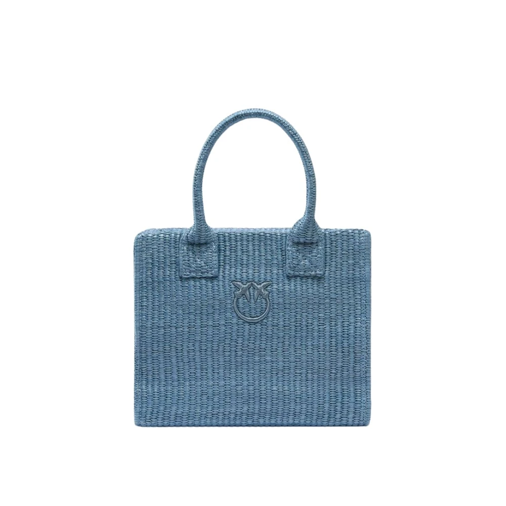 Pinko Women's Blue Mini Beach Shopper - Shopping Bags - One Size - Bags