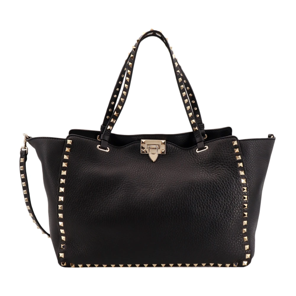 Valentino Garavani Studded Leather Shoulder Bag Black Dames