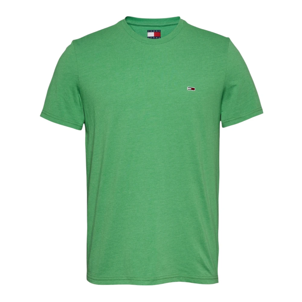 Tommy Jeans Groene Casual T-shirt voor Mannen Green Heren