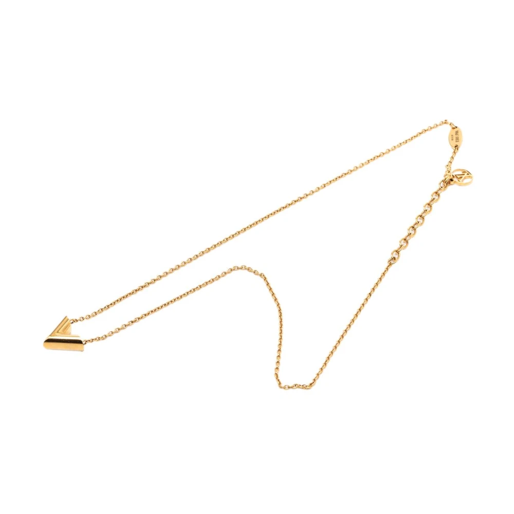 Louis Vuitton Vintage Women's Yellow Pre-Owned Pendant Necklace