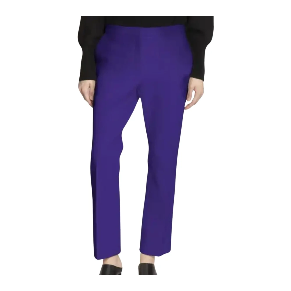 Proenza Schouler Rechte Pijp Crepe Broek Purple Dames