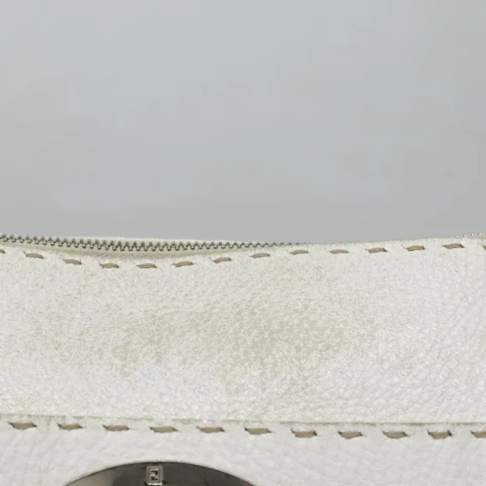 Fendi Vintage Pre-owned Leather fendi-bags Gray Dames