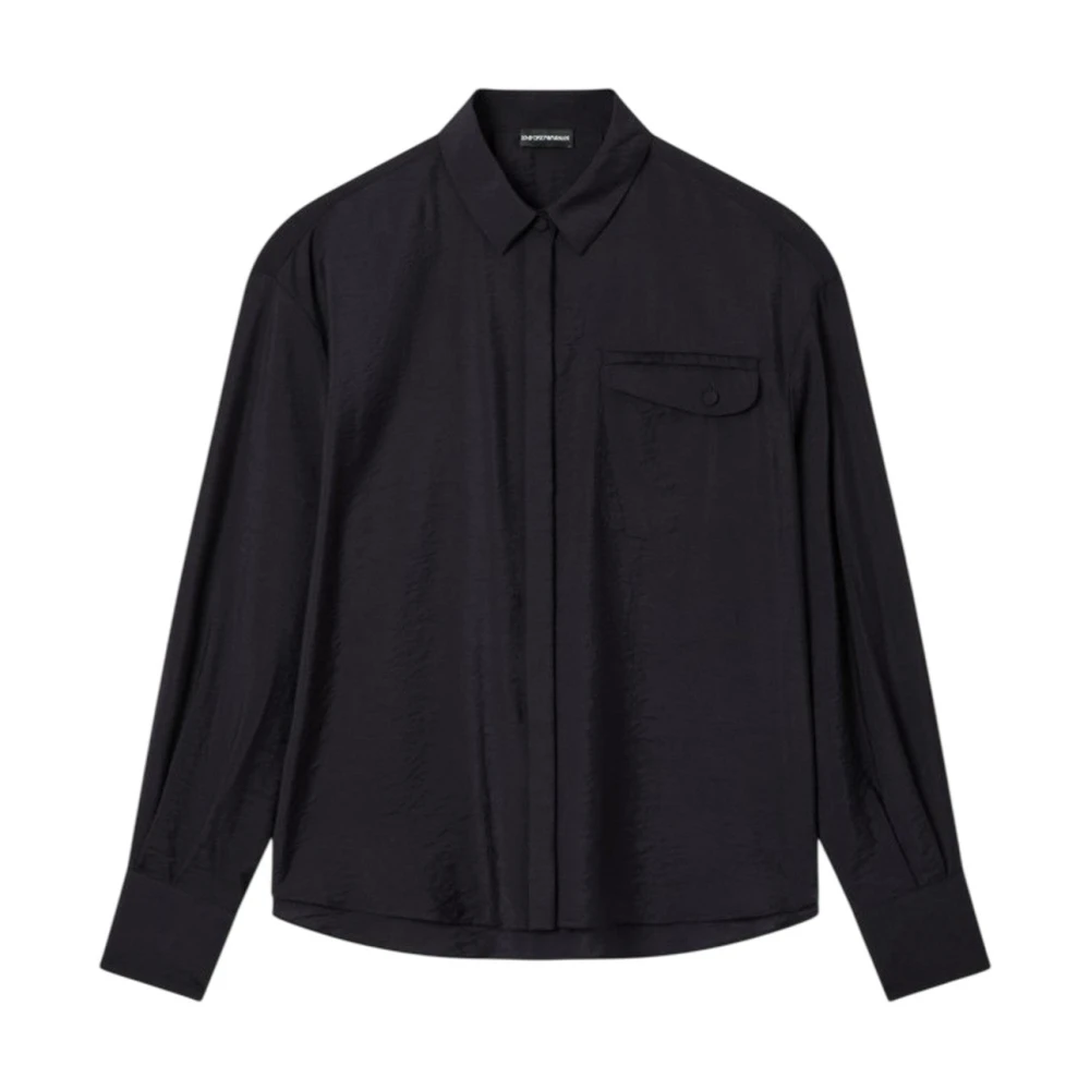 Emporio Armani Damen Schwarz Blusen & Hemden, K, Mgröße: