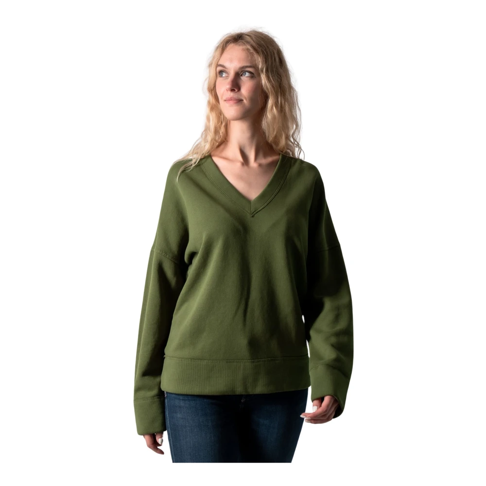 Citizens of Humanity Grön V-ringad Sweatshirt Green, Dam