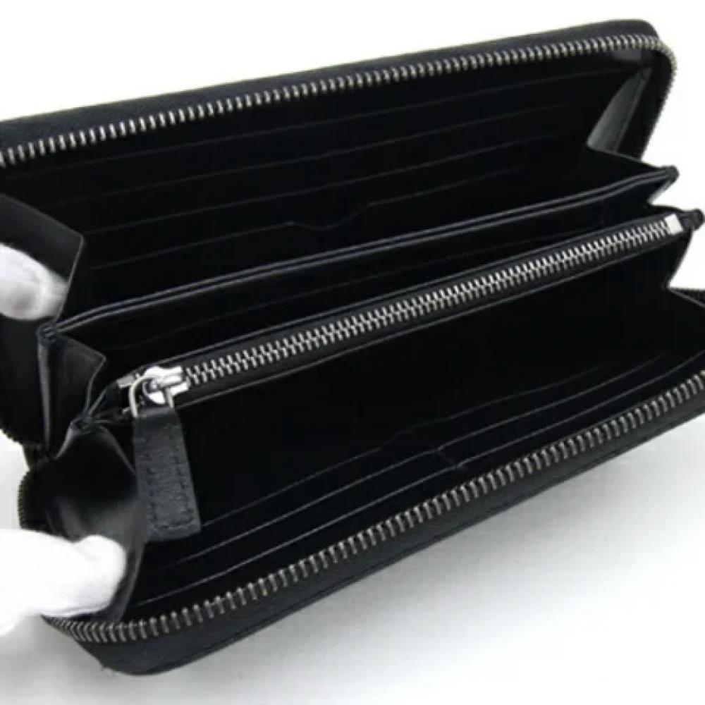 Bvlgari Vintage Pre-owned Leather wallets Black Heren