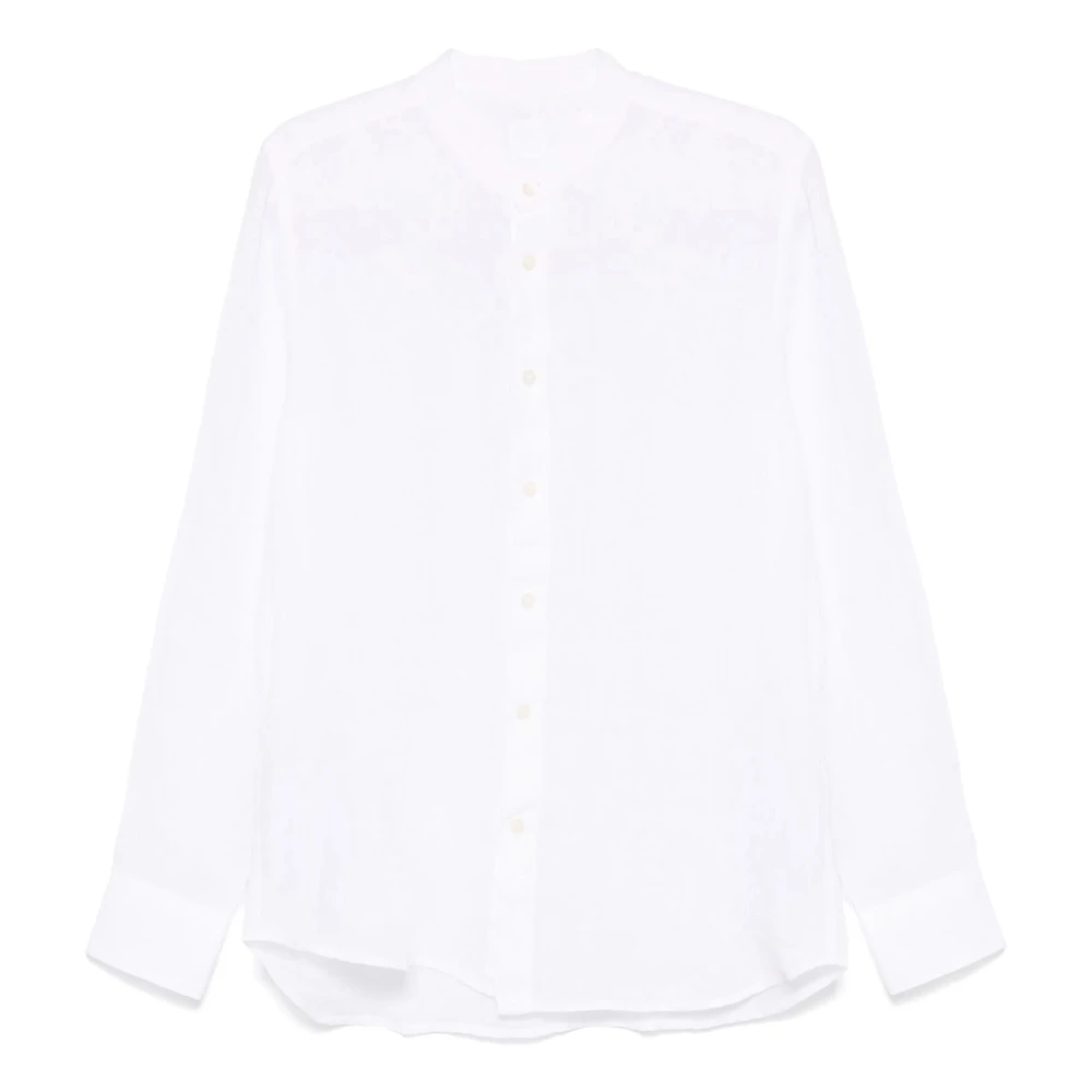 120% Lino White Linen Slim Fit Shirt - Male - Casual Shirts - 2XL - Shirts