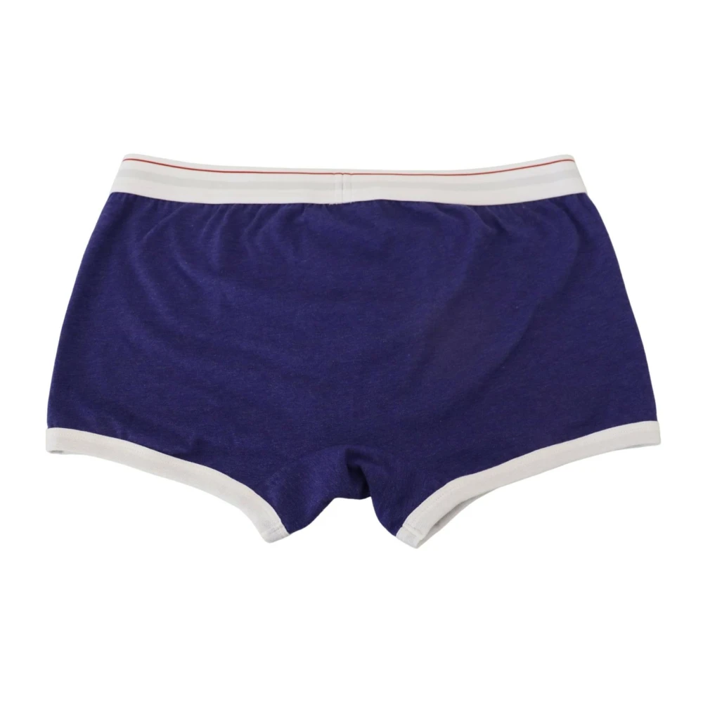Dolce & Gabbana Klassieke Boxershorts Ondergoed Blauw Wit Multicolor Dames