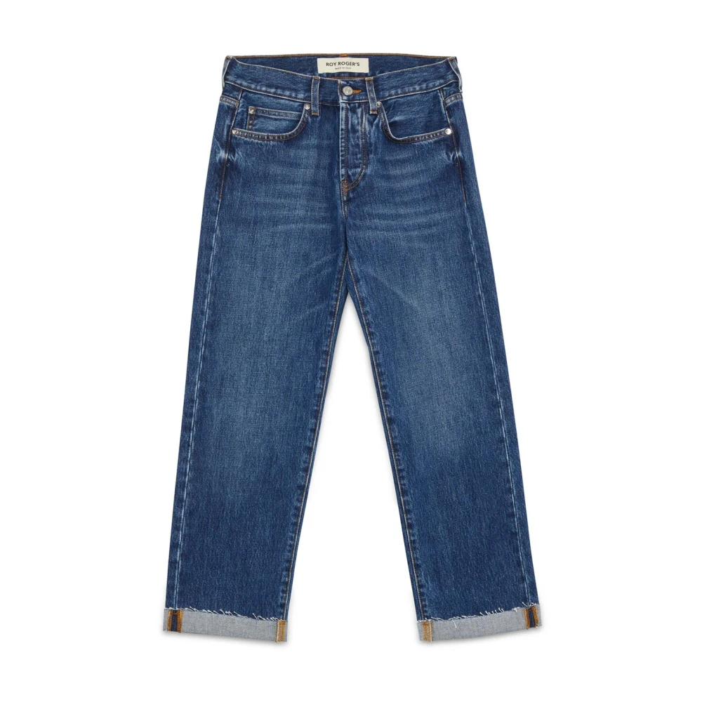 Roy Roger's Donkerblauwe Straight Jeans Vrouwen Blue Dames