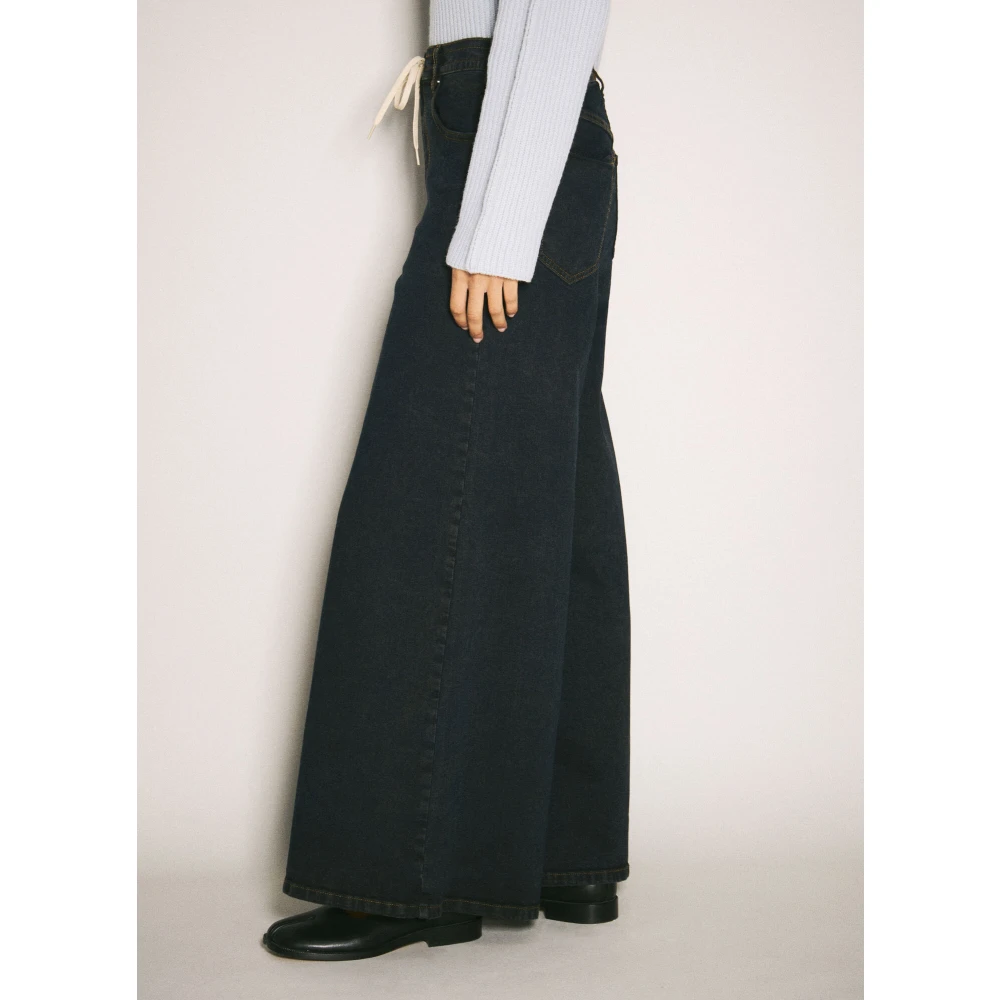 Marni Stretch Wide-Leg Denim Jeans Black Dames
