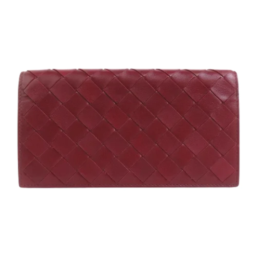 Bottega Veneta Vintage Pre-owned Leather wallets Red Dames