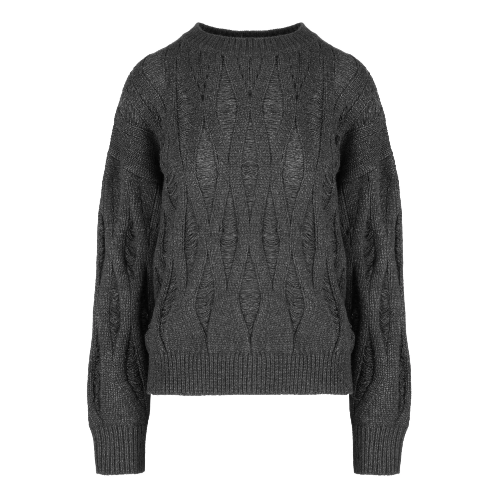 Bomboogie Donna Nero - Maglione Oversize Soft Touch-2 - Knitwear - L
