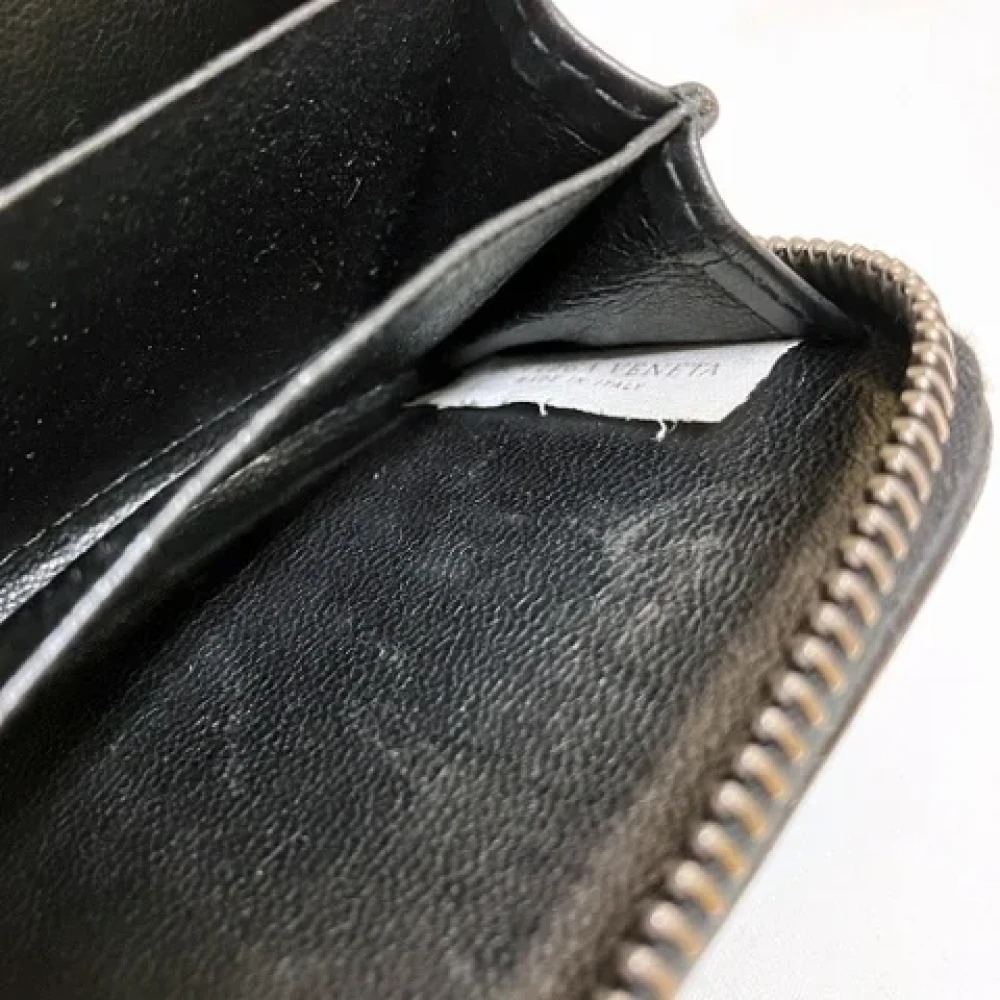 Bottega Veneta Vintage Pre-owned Leather wallets Black Dames