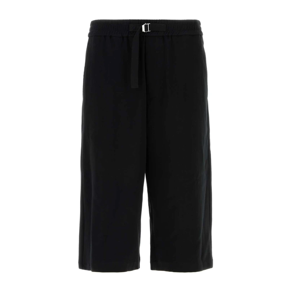 Ami Paris Black Elasticated Large Shorts - Male - Bermudas - S - Shorts