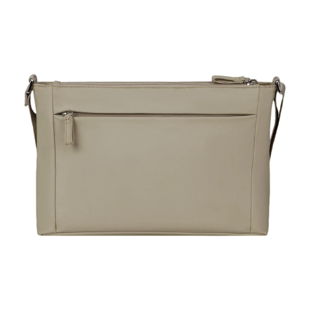 Samsonite Steen Groene Schoudertas met Zakken Beige Dames