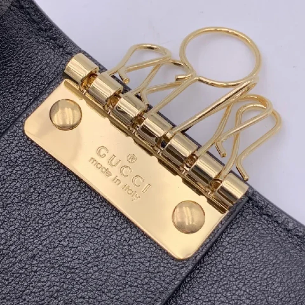 Gucci Vintage Pre-owned Leather key-holders Black Unisex