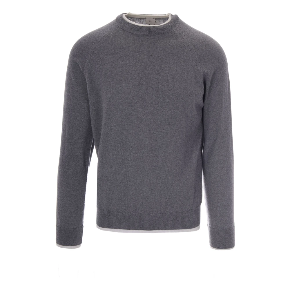 Eleventy Gray Round-Neck Knitwear - Male - Round-Neck Knitwear - S - Knitwear