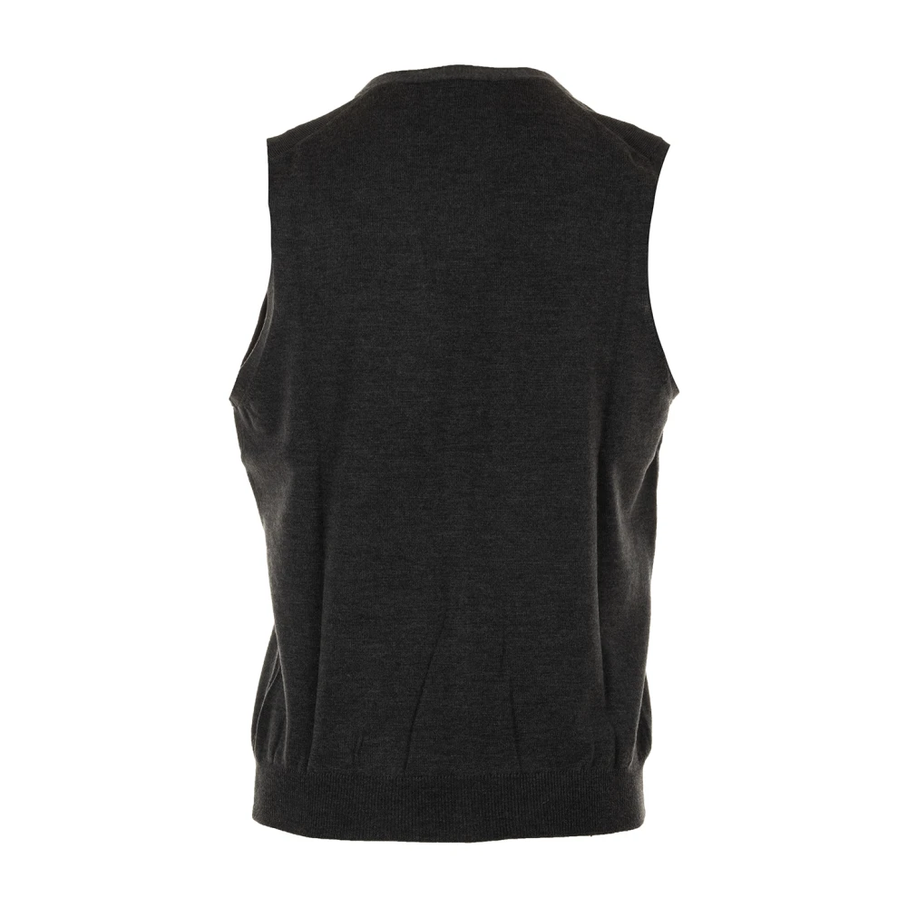 Gran Sasso Antraciet Sweater Vest Gray Heren