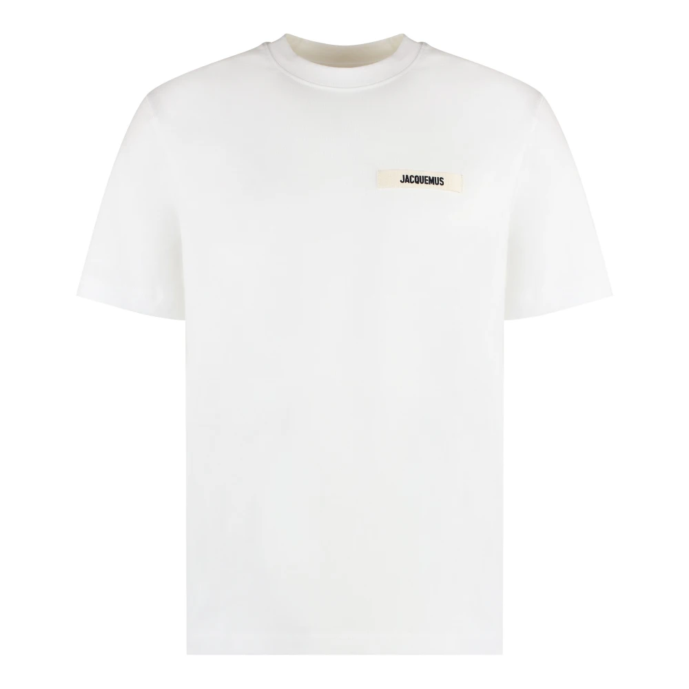 Jacquemus Uomo Bianco - Le T-Shirt Gros Grain - Tops - S