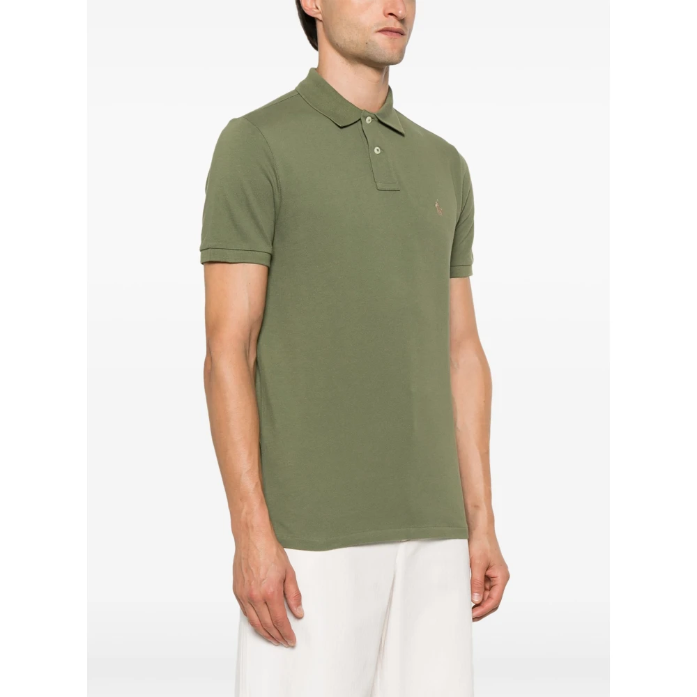 Polo Ralph Lauren Aangepaste Slim Fit Katoen Mesh Polo Green Heren