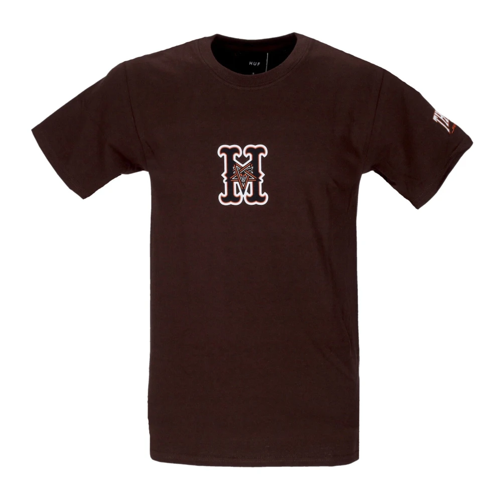HUF Chocolade Tee met Thrasher Logo Brown Heren