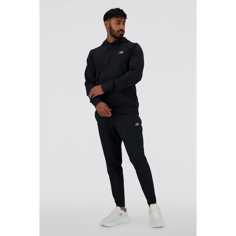 New Balance Zwarte hoodie met sneldrogende technologie Black Heren