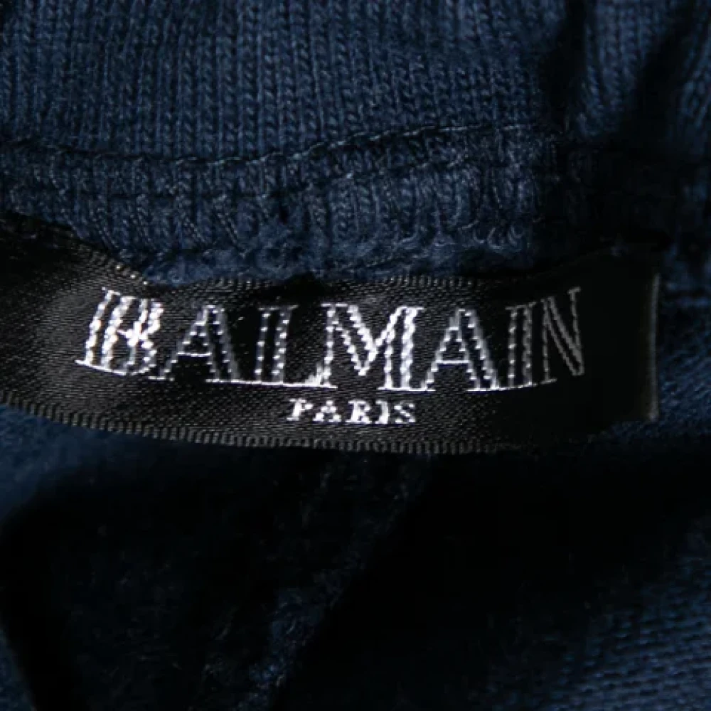 Balmain Pre-owned Cotton bottoms Blue Dames