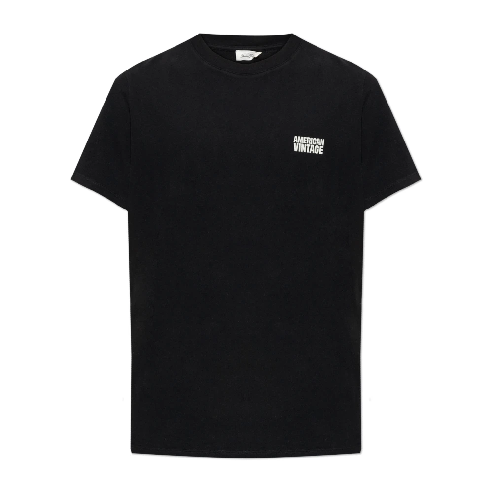 American Vintage Hombre Negro Camisetas, Talla: 2XL