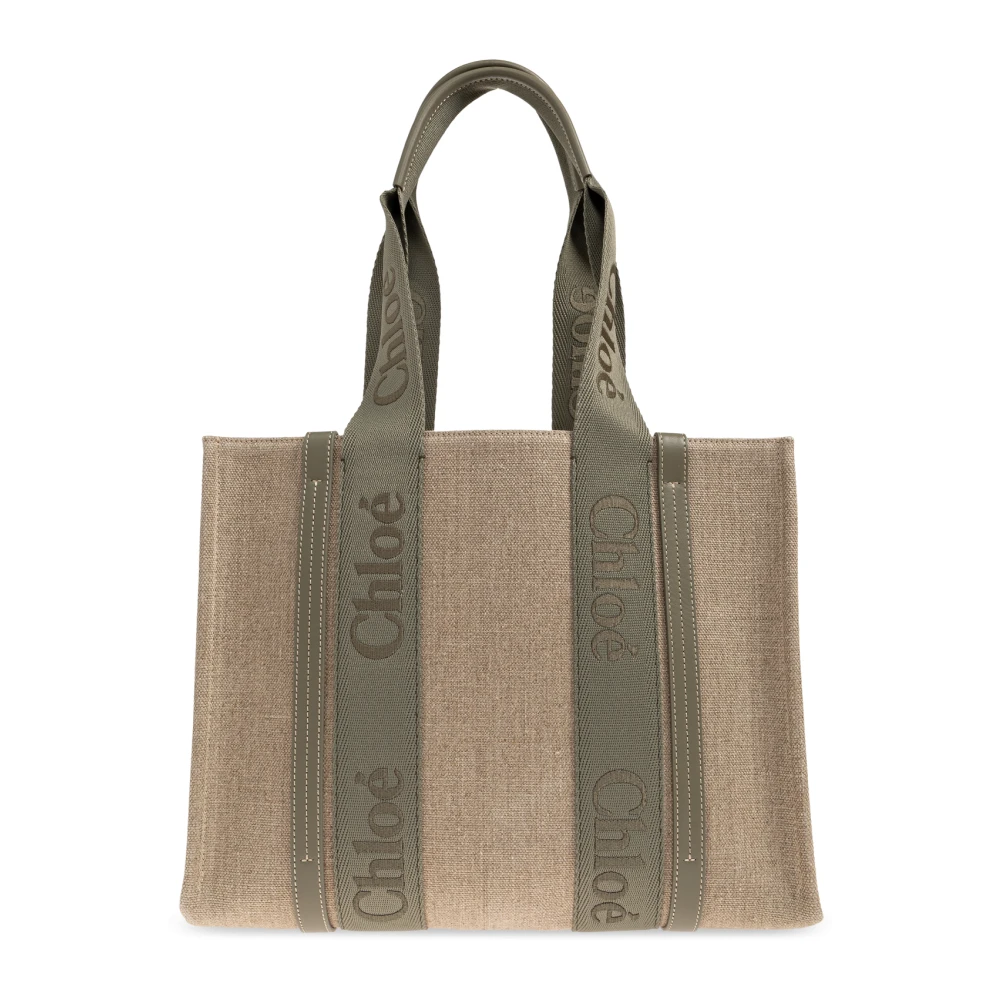 Chloé Women's Beige Woody Medium Shopper Bag - Shopping Bags - One Size - Bags