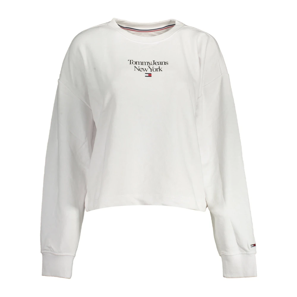 Tommy Hilfiger Witte hoodie met borduursel en logo White Dames