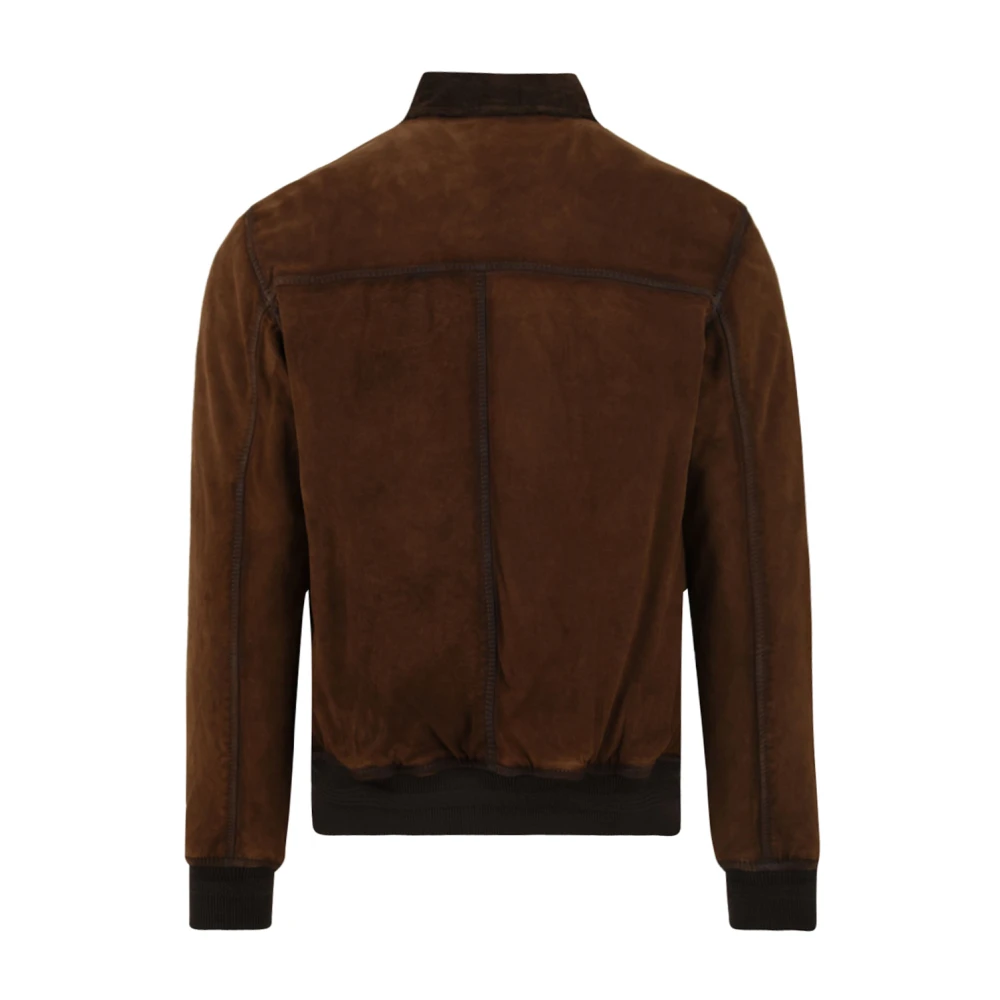 The Jack Leathers Bruin Lederen Bomberjack Ottaviano Model Brown Heren