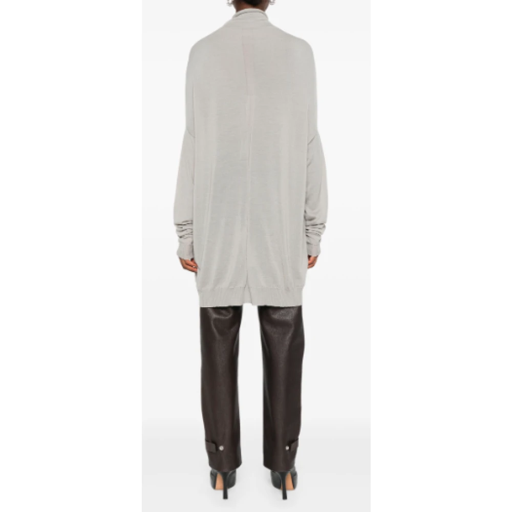 Rick Owens Oversized Crater Turtle Neck Jumper Gray Dames
