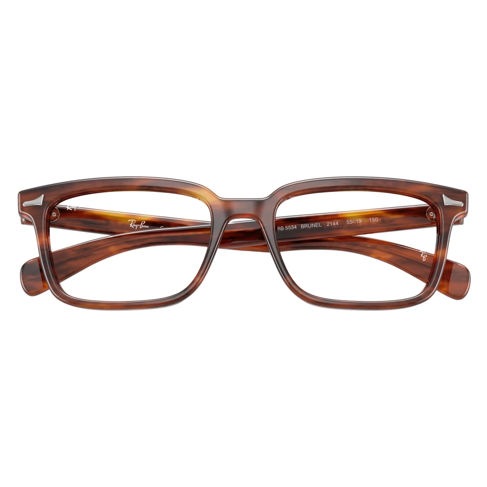 Ray - Ban Unisex Brown Rx5534 Brunel 2144 Optical Frames Acetate Squared Normal - Image 2