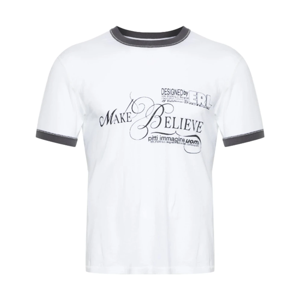ERL Unisex Make Believe T-Shirt White Heren
