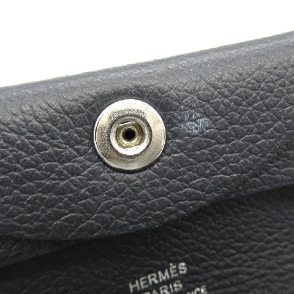 Hermès Vintage Pre-owned Leather wallets Black Dames