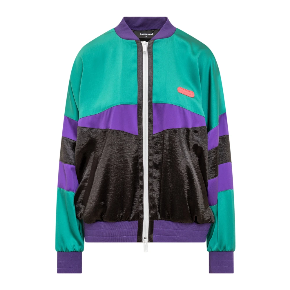 Dsquared2 Multicolor Bomber Jackets, Female, Xs, 80S Track Jacket