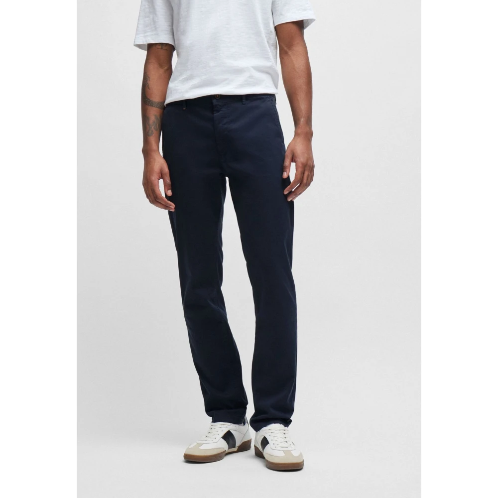Hugo Boss Slim Chino Broek voor Mannen Blue Heren