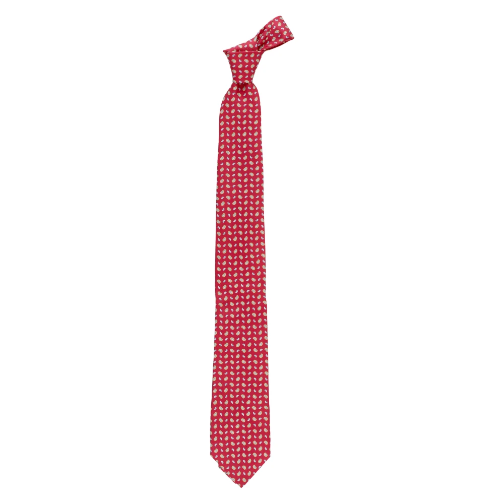 Church's Rode zijden stropdas met Paisley patroon Red Heren
