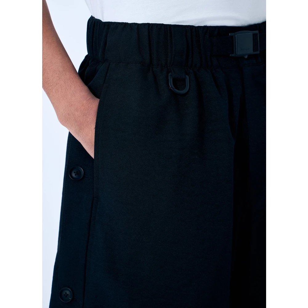 Y-3 Shorts met afneembare riem en zijstrepen Black Heren