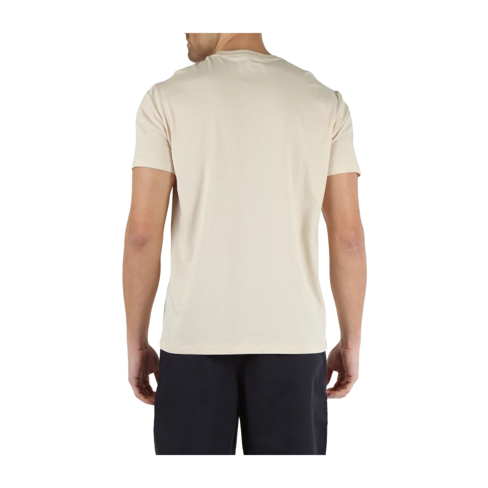 Armani Exchange Regular Fit Katoenen T-shirt Beige Heren