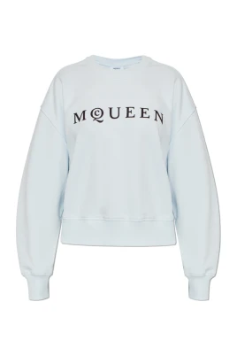 Logotyp Sweatshirt med sammetslen finish