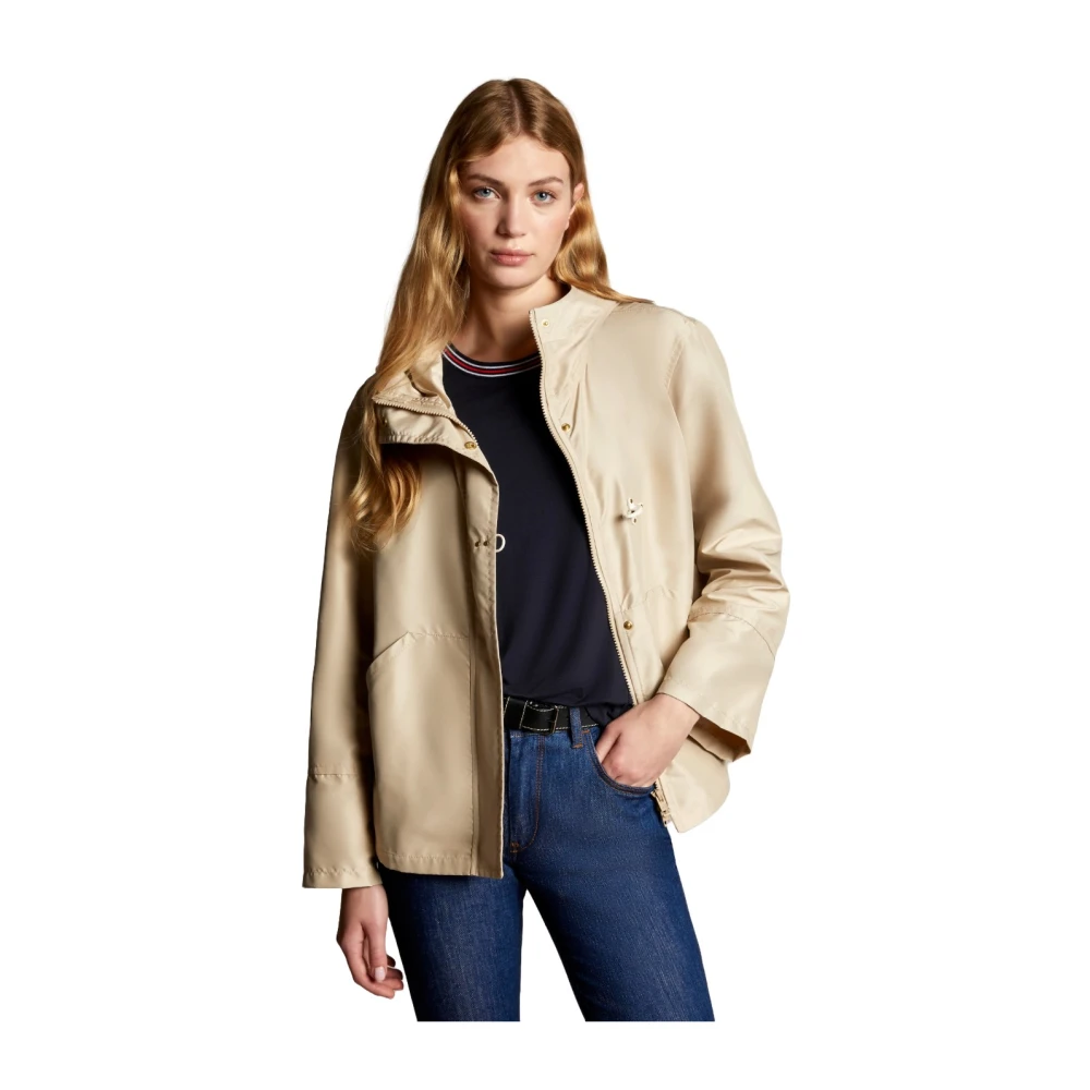 Fay Korte waterdichte parka met capuchon Beige Dames