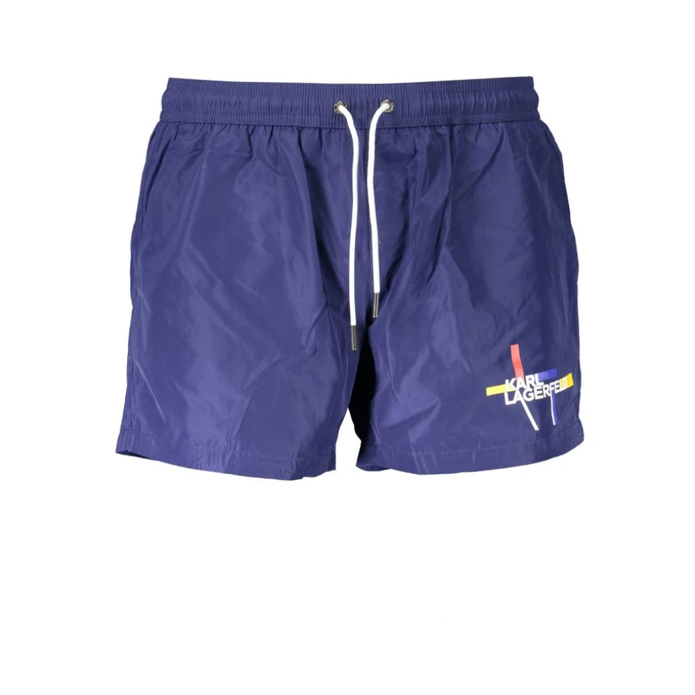 Karl Lagerfeld Men's Blue Polyester Swimwear - Beachwear - S - Swimwear