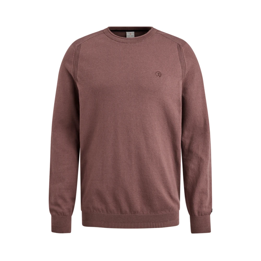 Cast Iron Katoen Stretch Crewneck Sweater Brown