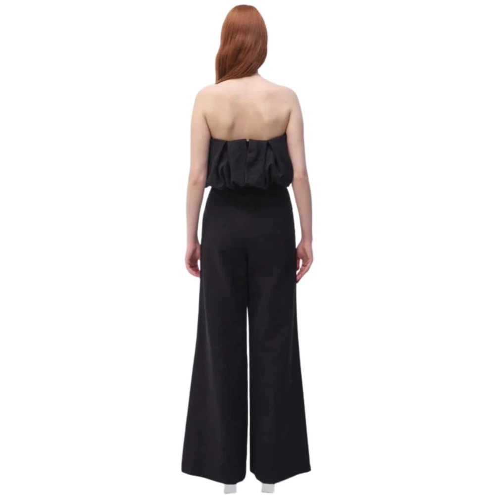 Simkhai Ruche Detail Zwart Jumpsuit Black Dames