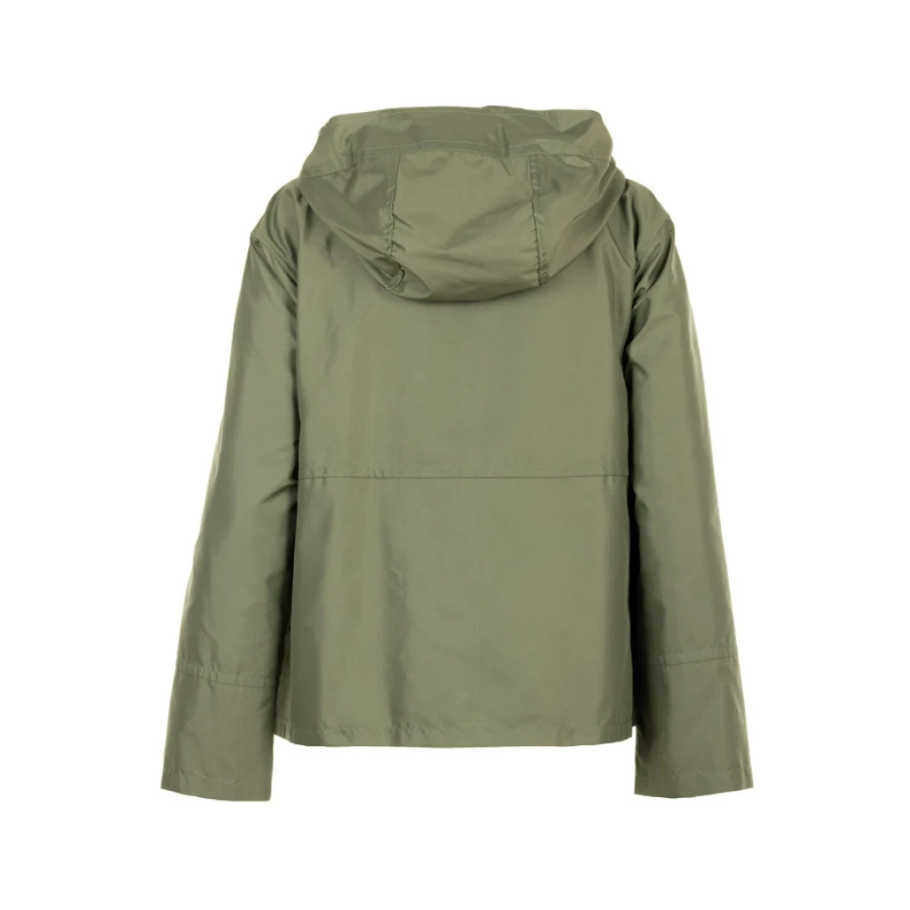Fay Groene Flared Parka met Capuchon Green Heren